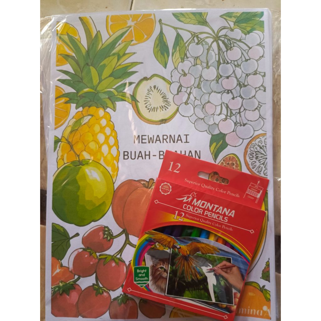 

Kertas Mewarnai Anak 50 Lembar Ukuran B5 + Gratis Pensil Warna