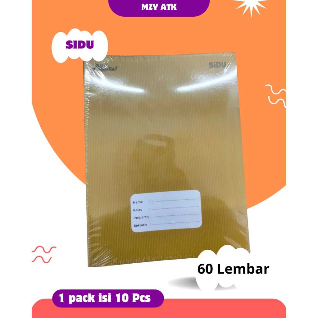 

BUKU TULIS SIDU KRAFT 60 LEMBAR (PACK / ISI 10 PCS)