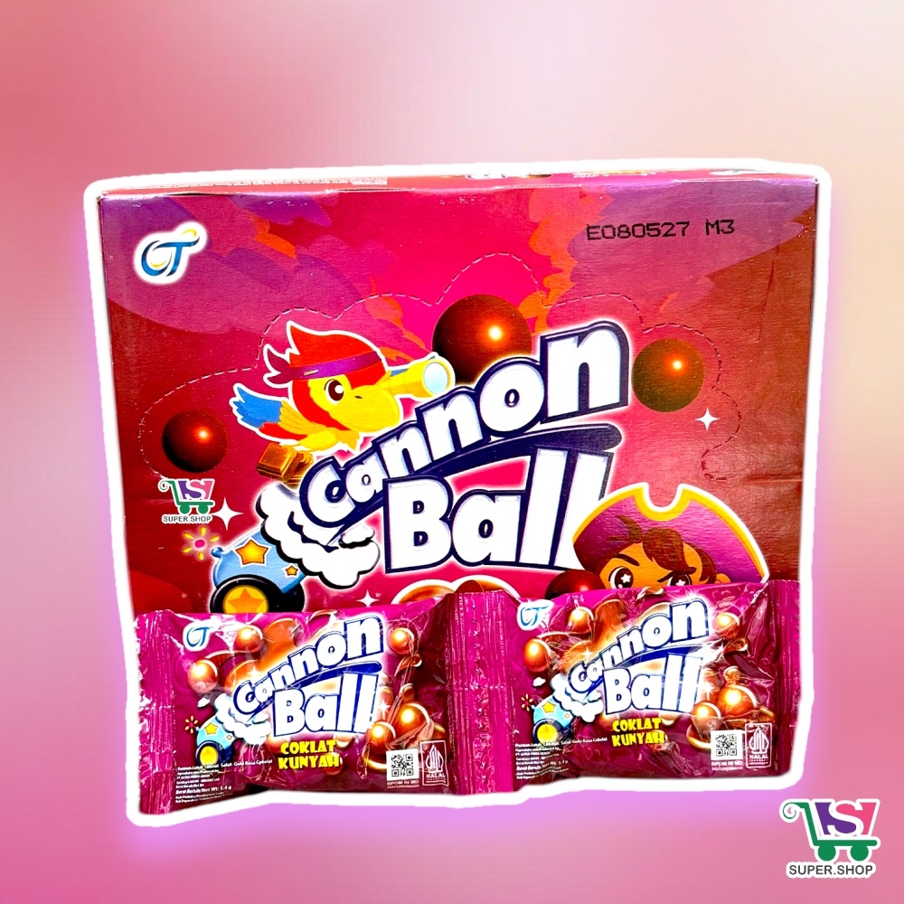 

Cannon Ball Coklat Kunyah (isi 24 Pcs)