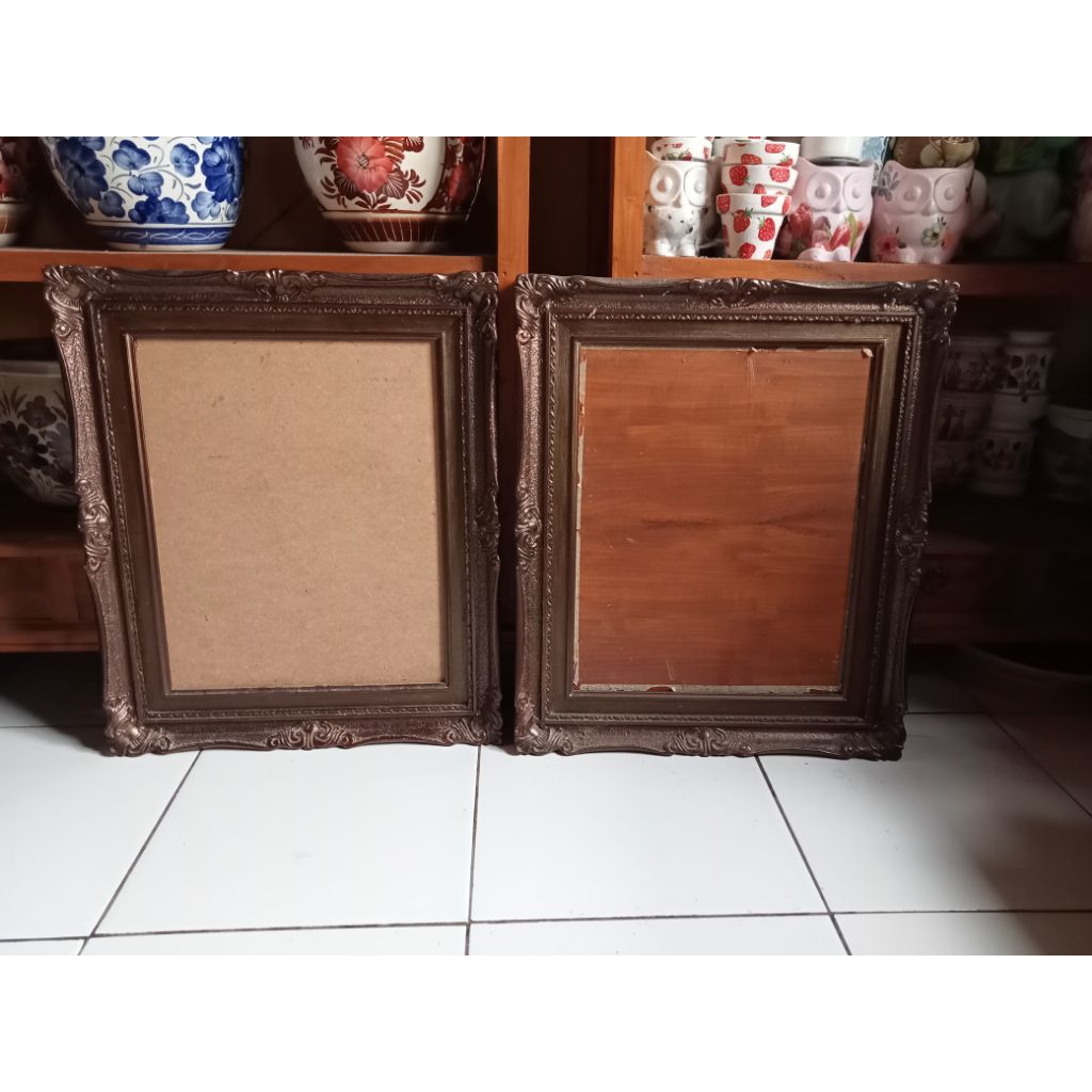 pigura/paket pigura/pigura ukiran/pigura kayu/dekorasi