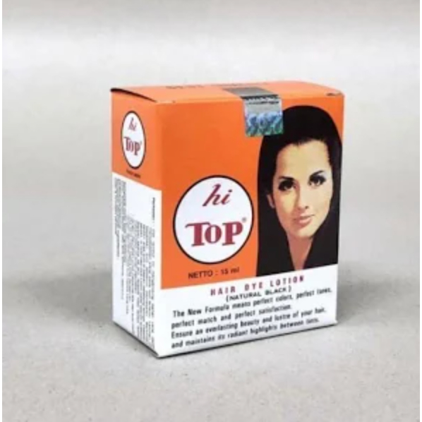 Hi top Semir Rambut Hitam Bubuk 15ml / SEMIR HI TOP