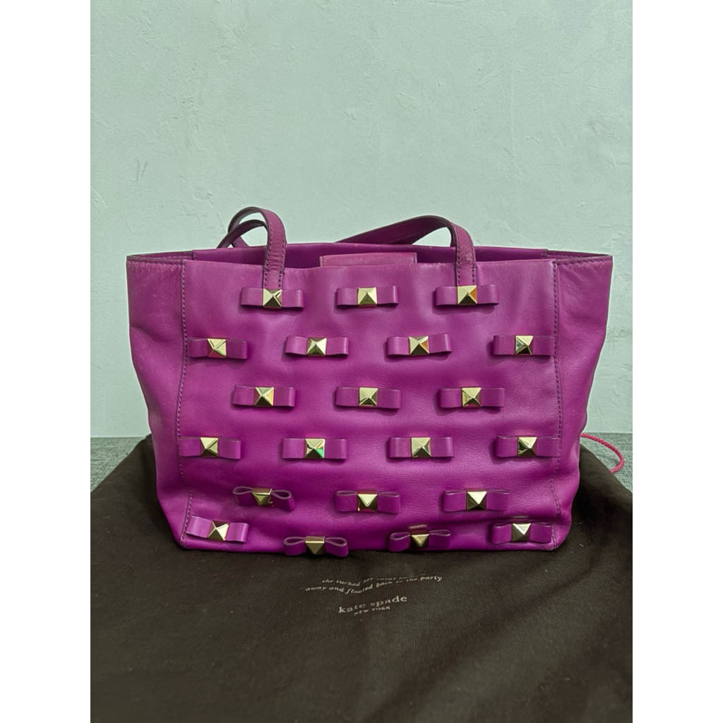 Preloved Kate Spade Tote Bag Leather Fuschia
