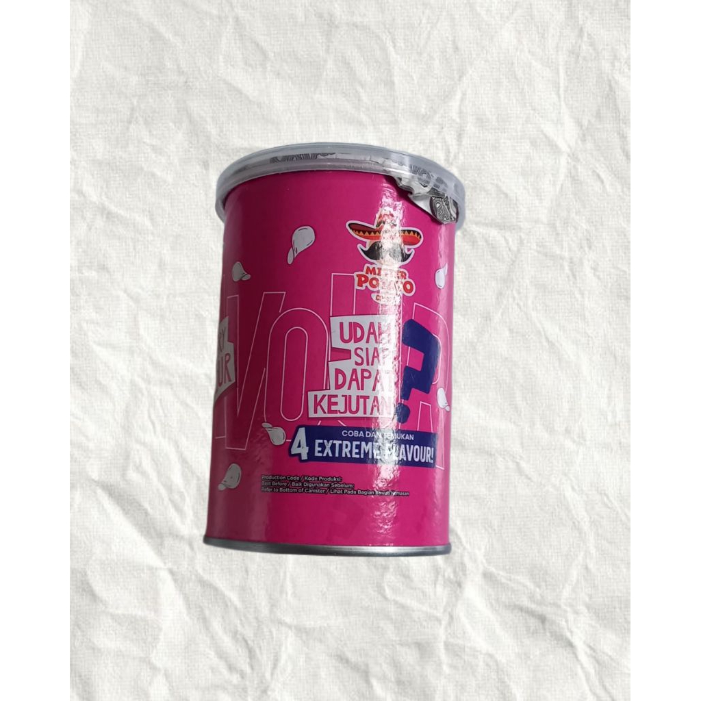 

Mister Potato Keripik Kentang Rasa Mystery 45gram (isi 24 pcs)