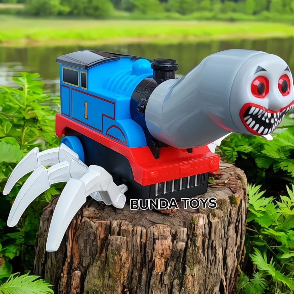 Bergesan.mandala - Mainan Kereta Api Choo Choo Charles Panjang Pendek Baterai 3pcs Laba Laba Skibidi