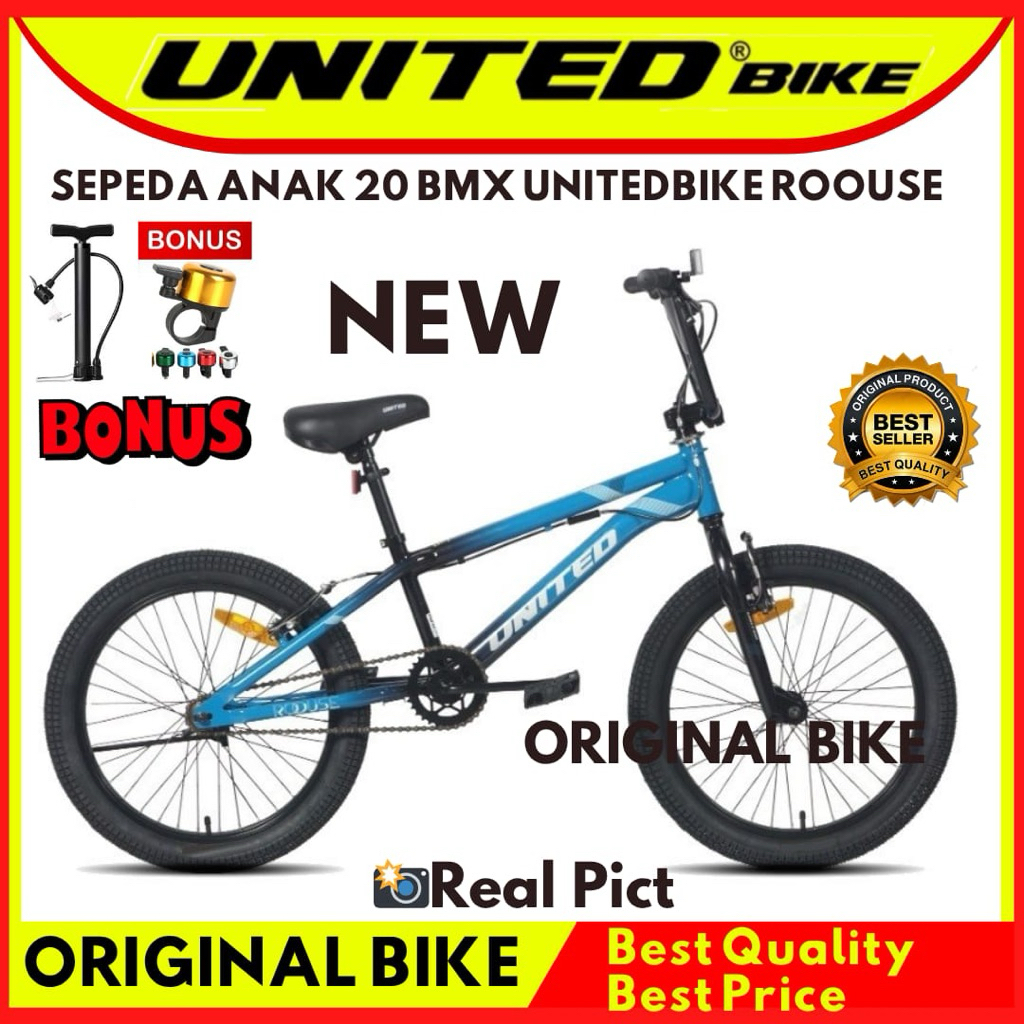 RK Sepeda Anak Laki Laki 20 BMX United Roouse Rotor Freestyle Garansi Frame 5 Tahun New 2025