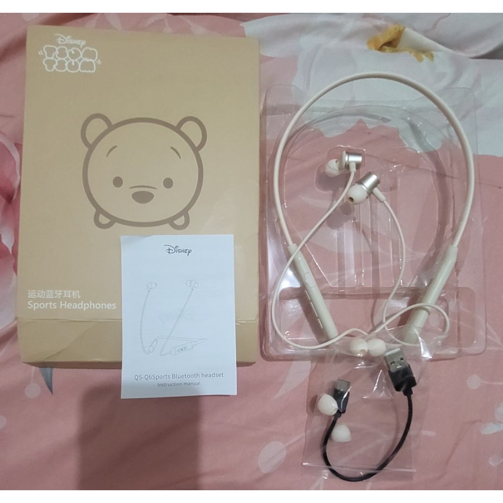 Disney TWS QSQ6 Sport Bluetooth Earphone Wireless Headset Handsfree