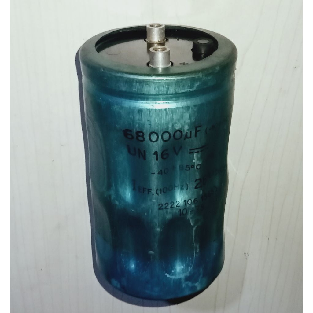 ELCO 16V 68000UF (-10+50%) T11.5CM D56.5CM BEKAS