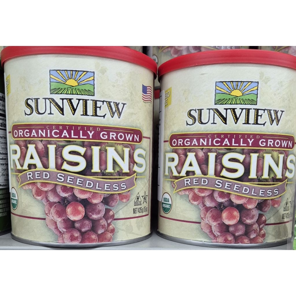 

Kismis Merah Organik Tanpa Biji SUNVIEW Organically Grown Raisins Red Seedless 425g - HK.