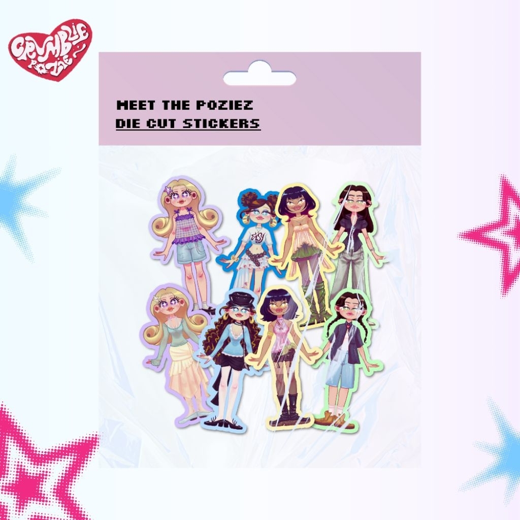 

Meet The Poziez Die Cut Sticker | Sticker glitter | by Pozie