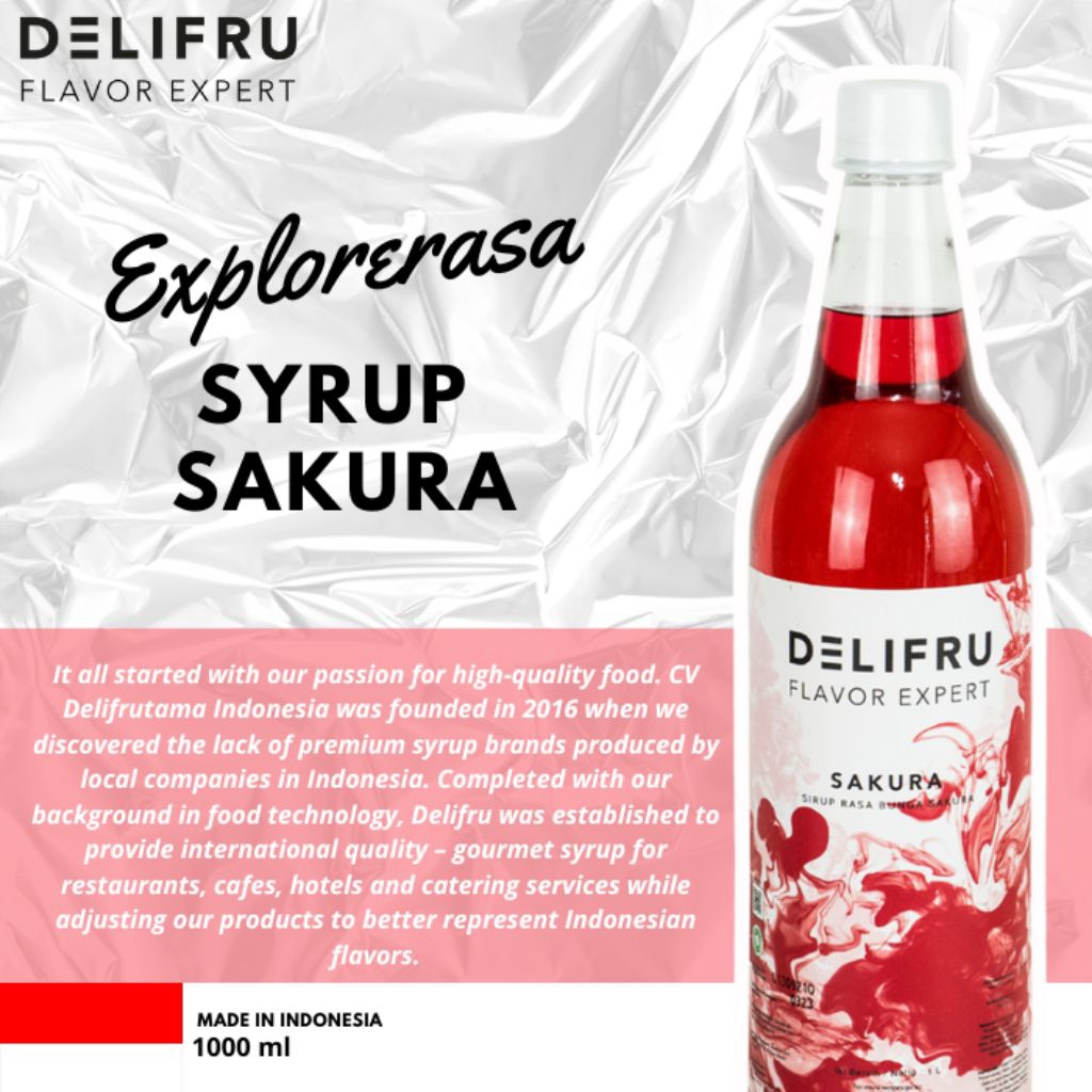 

Delifru syrup rasa sakura isi 1 liter
