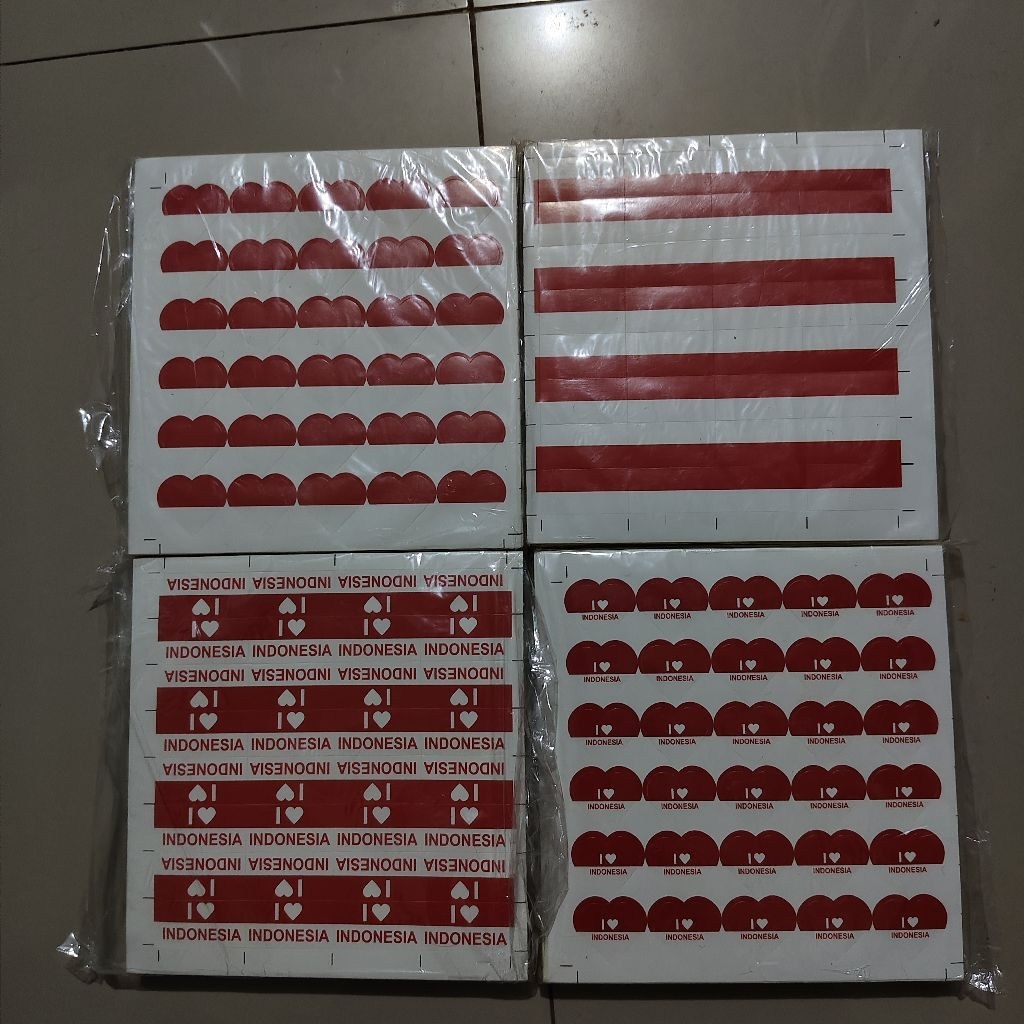 

(Perlembar) Stiker pipi merah putih / stiker 17 agustus / stiker bendera