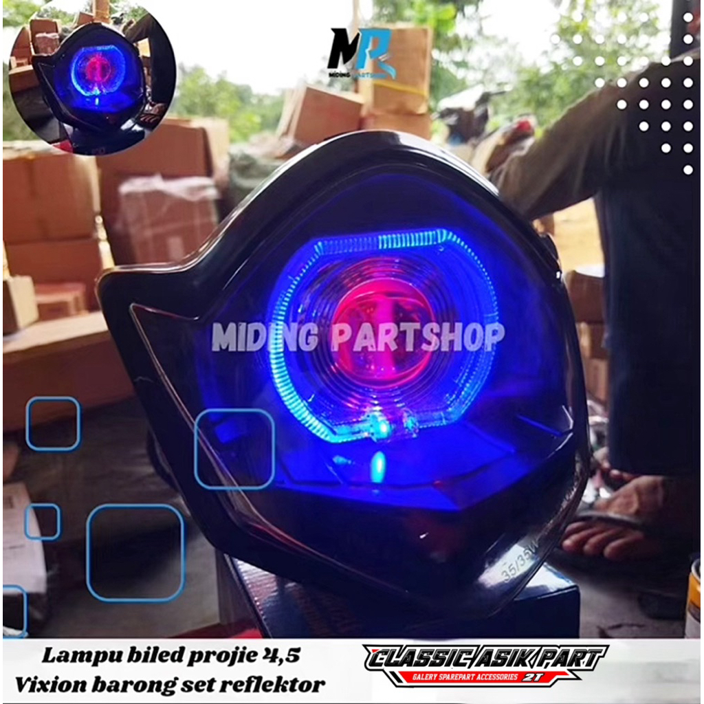 Lampu depan Biled Vixion old lama 2012 fullset