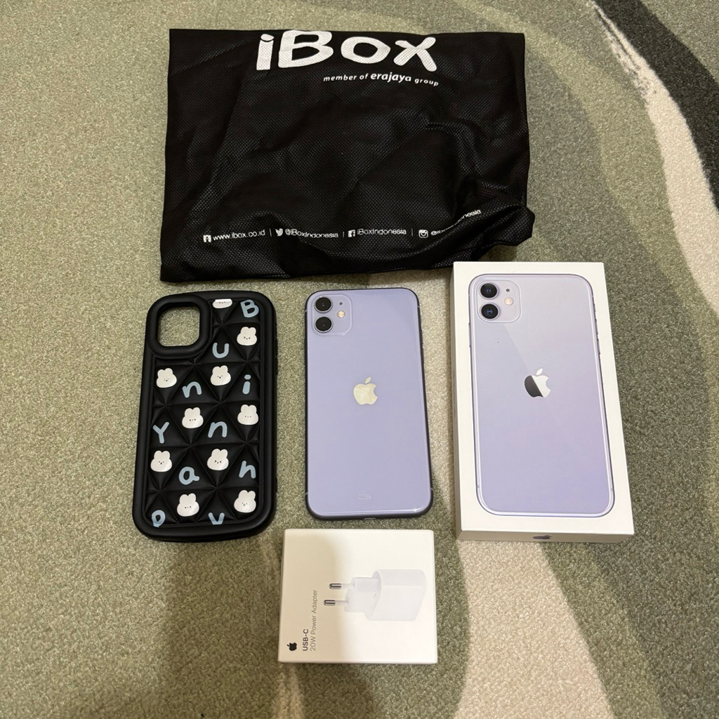 Second Bekas Iphone 11 256gb Purple Ungu
