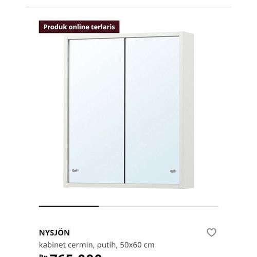 Aleesha Cermin Cabinet / Kabinet / Cermin Kamar mandi / Cermin Rak Wastafel / Rak Ambalan / Kaca