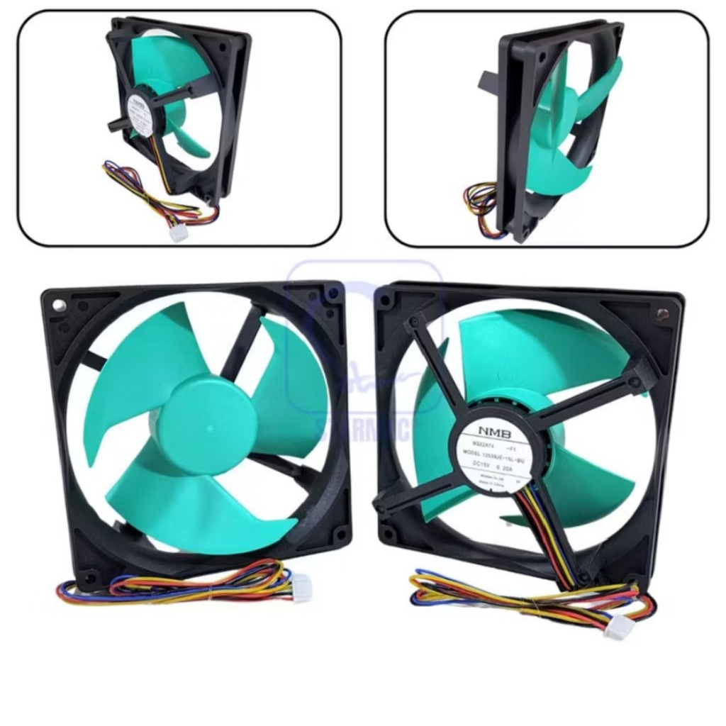 Motor Fan Kulkas Sharp Panasonic Inverter 15V DC 12x12 3kbl