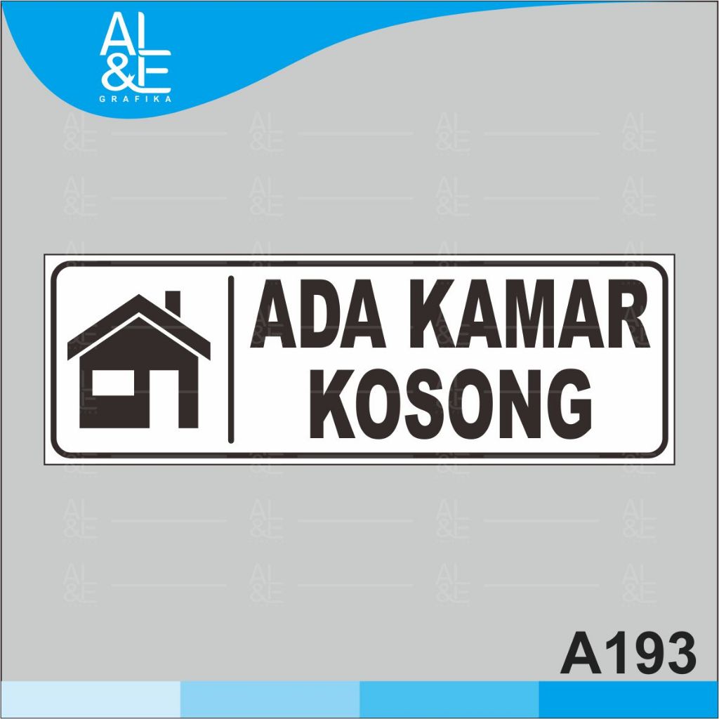 

A193 - Acrylic Sign, Stiker Akrilik Ada Kamar Kosong, Tahan Air, Premium dan Murah