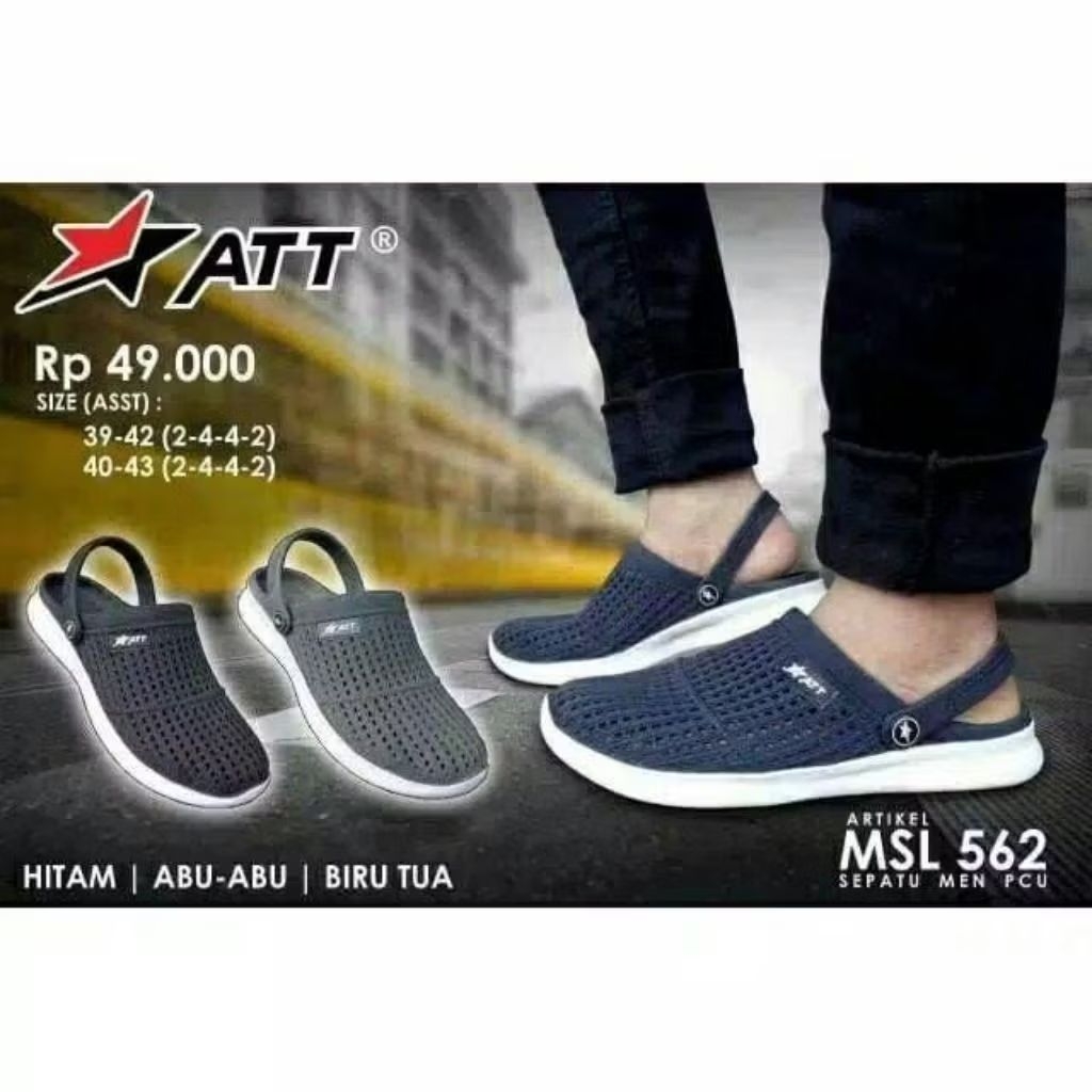 sepatu sandal karet ATT
