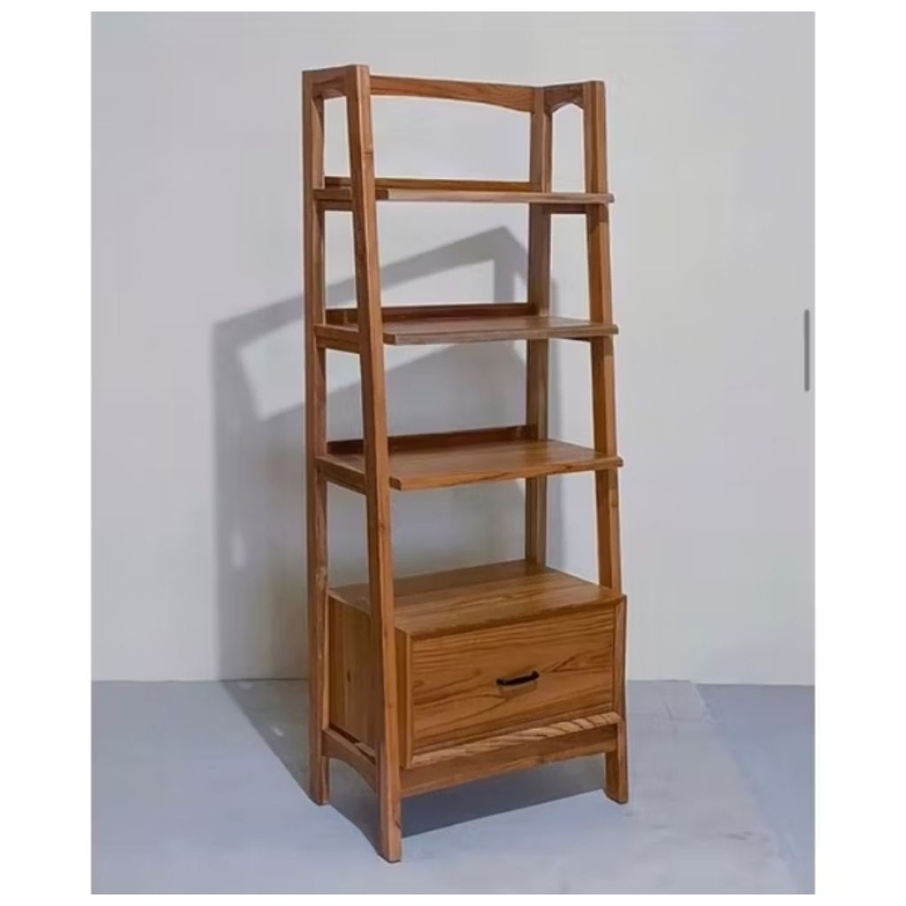 Rak Buku Minimalis Kayu Jati Rak Hiasan Kayu Jati