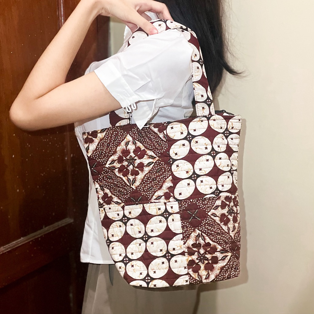 KAHIYANG TOTE BAG | COD Tas Totebag Premium Batik Kain Perca Jinjing Tenteng Etnik Oleh Oleh Jogja K