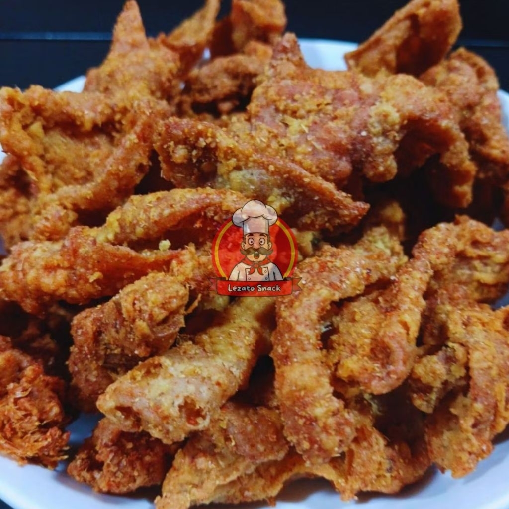 

Kulit Ayam Krispy Kemasan 1kg Pedas Daun Jeruk