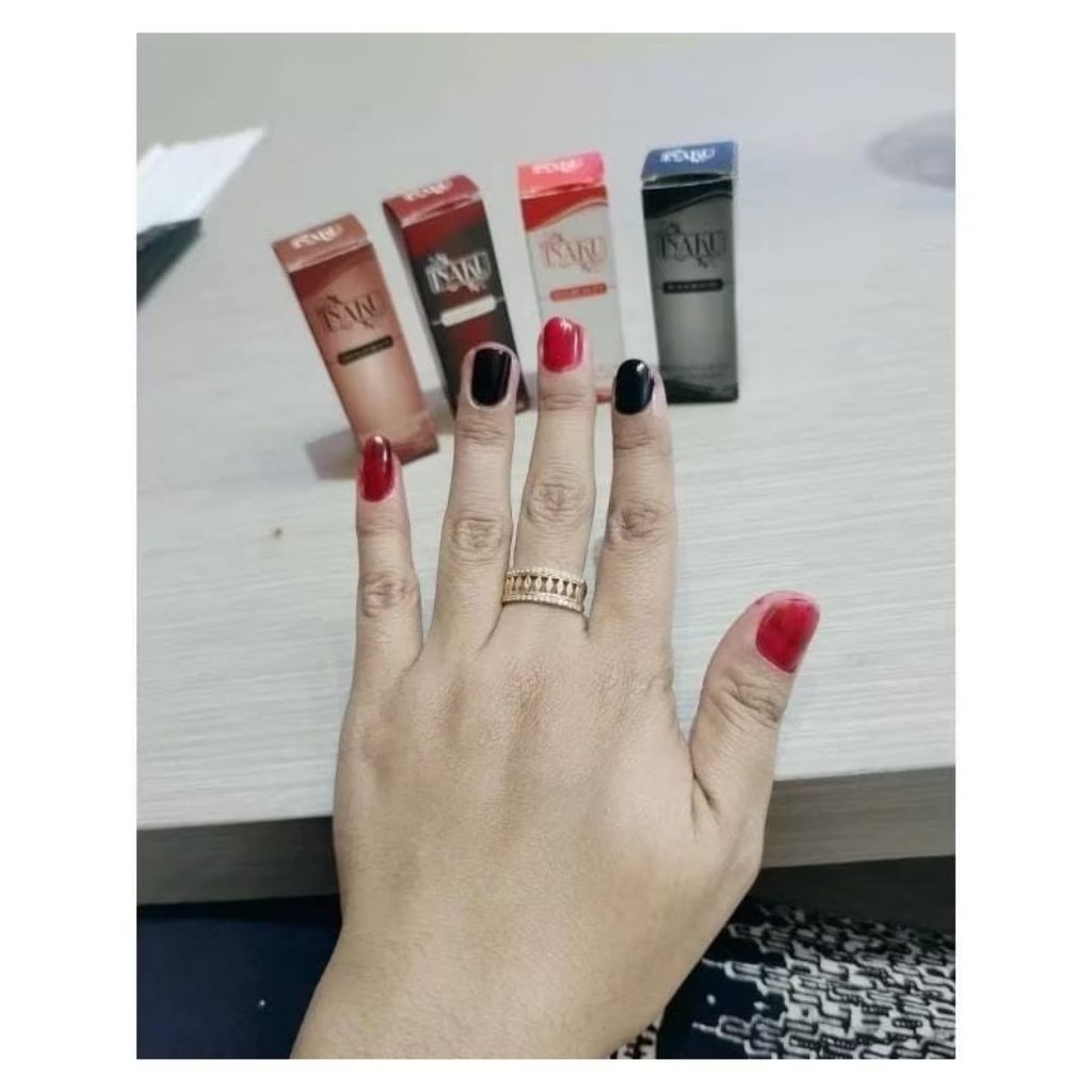 Inai Inaku 10ml Sah Shalat | Kutek Muslimah Pewarna Kuku Merah Maron Hitam Coklat