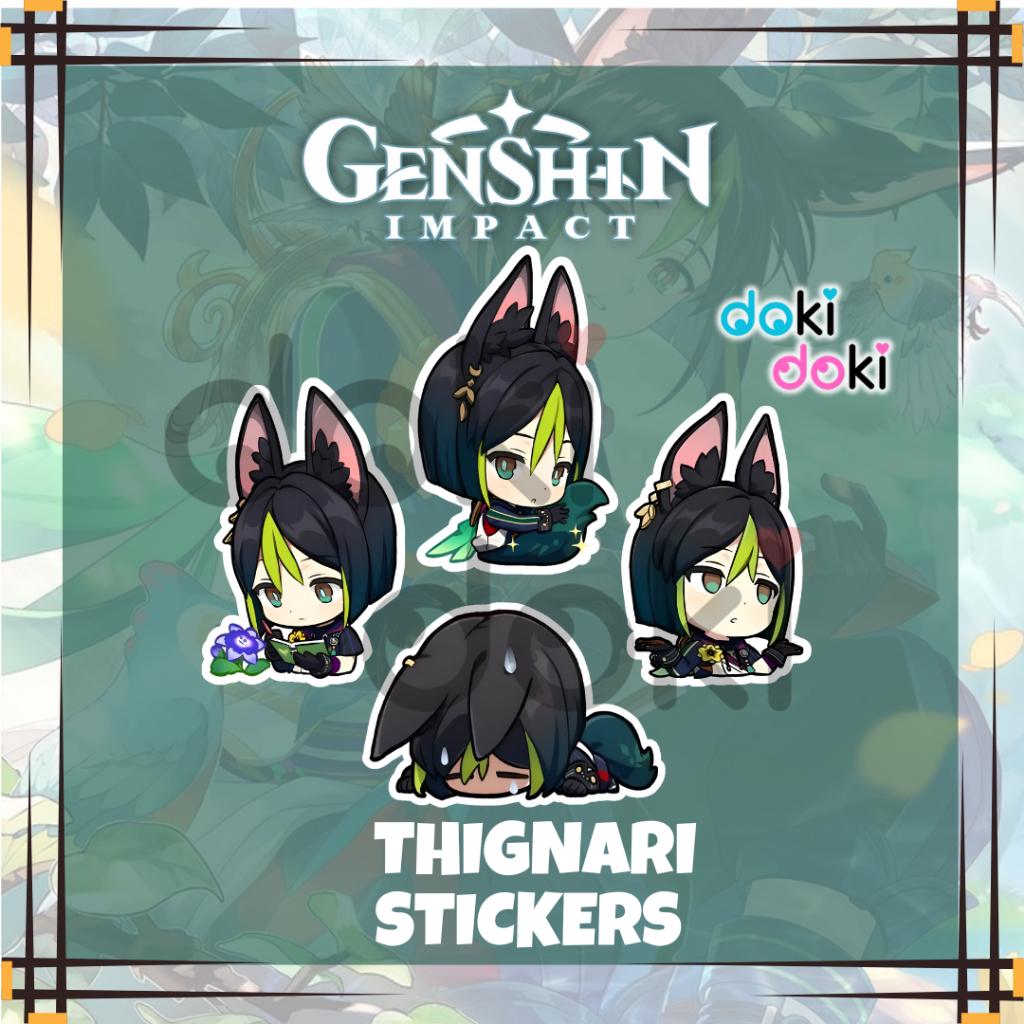 

8 PCS STICKER THIGNARI GENSHIN IMPACT STIKER VINYL WATERPROOF