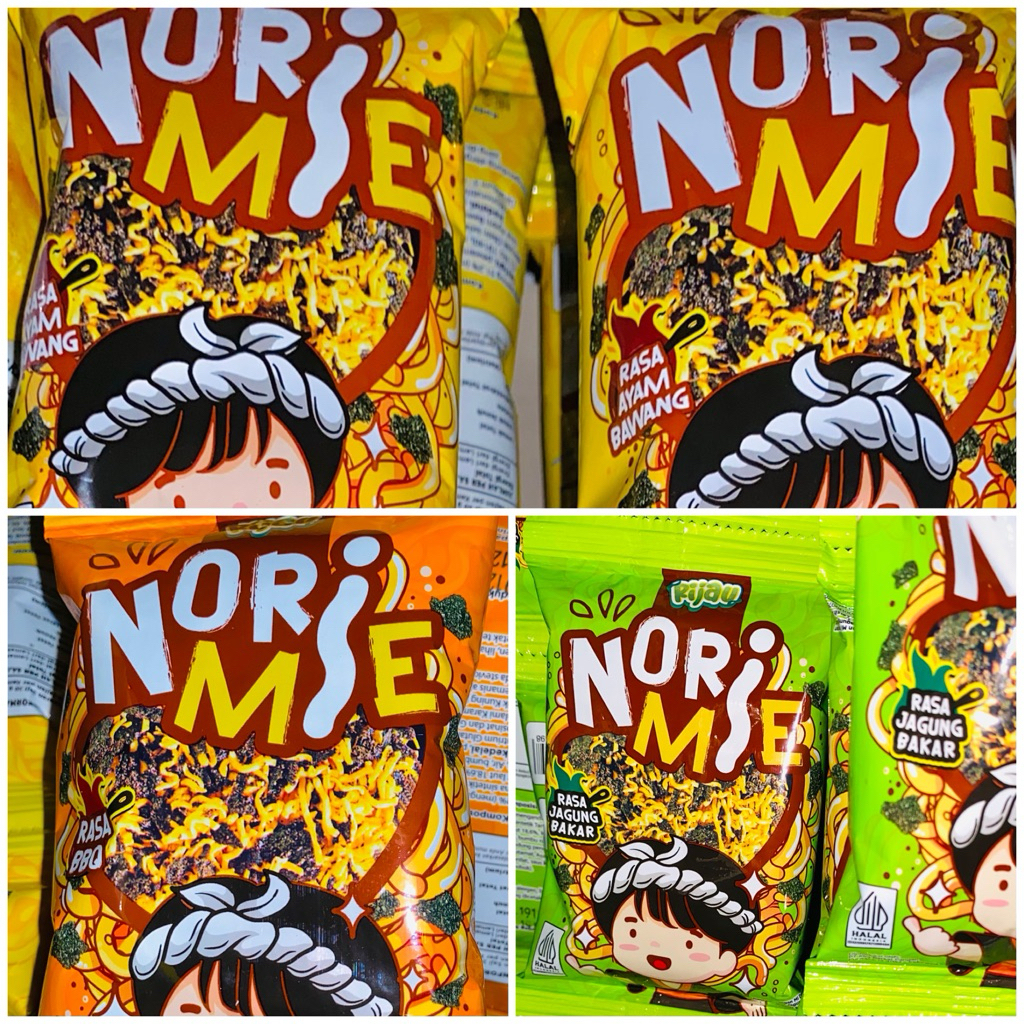 

RIJAU NORI MIE 1 RENCENG 10pcs ALL VARIAN RASA BBQ JAGUNG BAKAR AYAM BAWANG