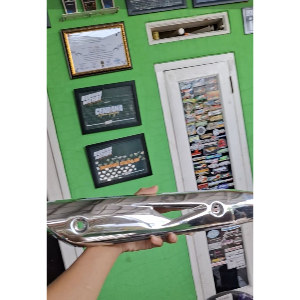 Tameng knalpot supra 125 ori