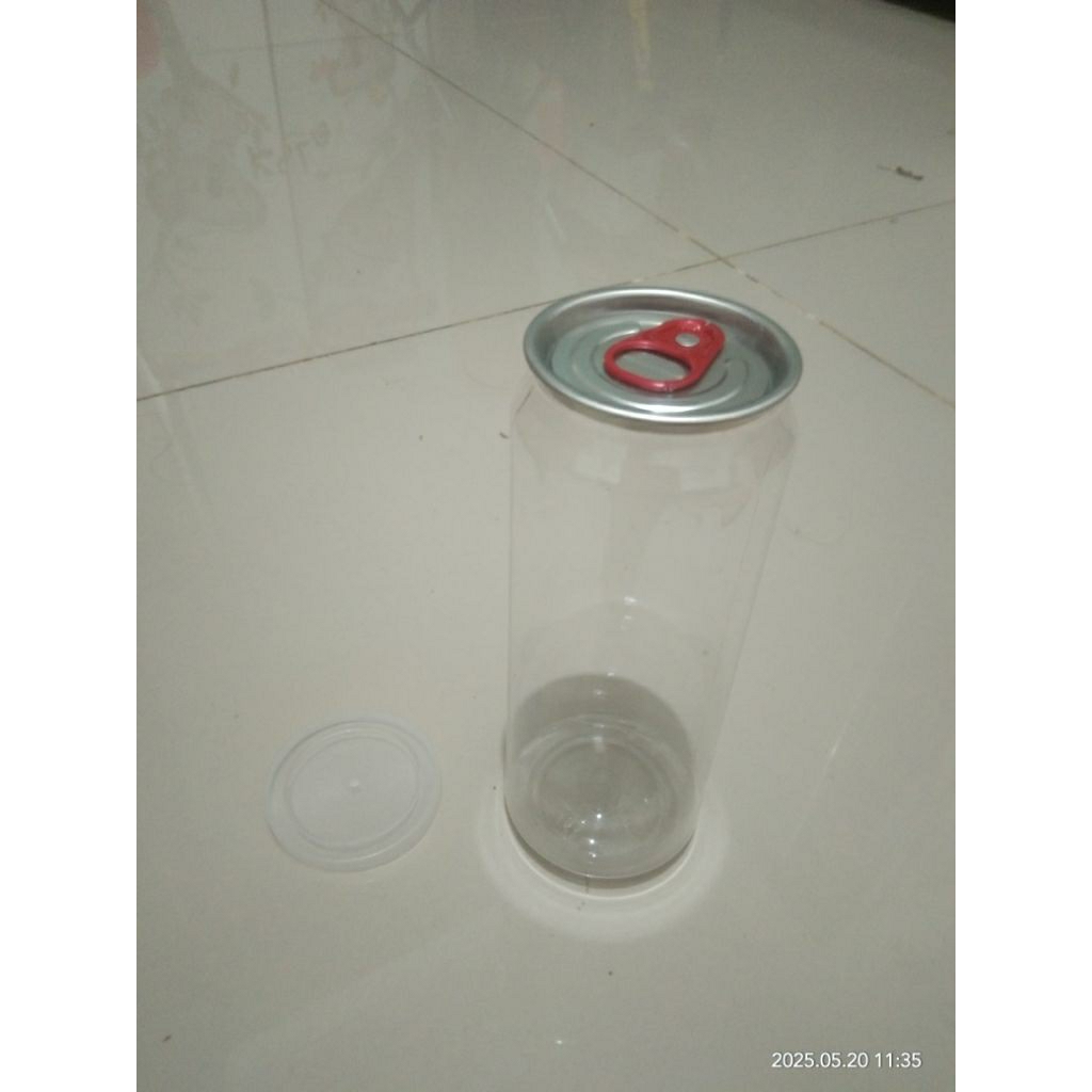 Botol Pet Can Kaleng Plastik Transparan Tutup Sardein