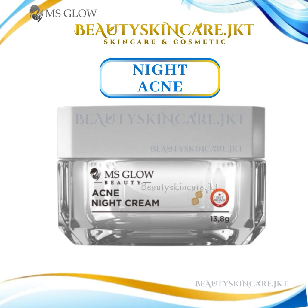 Ms Glow Night Cream Acne | Cream Malam Acne Ms Glow