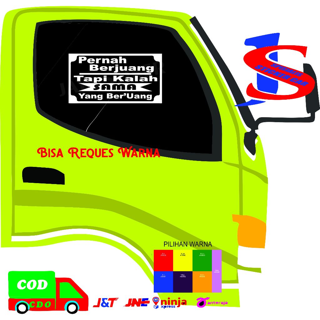 stiker kaca mobil stiker kaca pintu mobil truk pick up stiker bak pintu mobil truk pick up