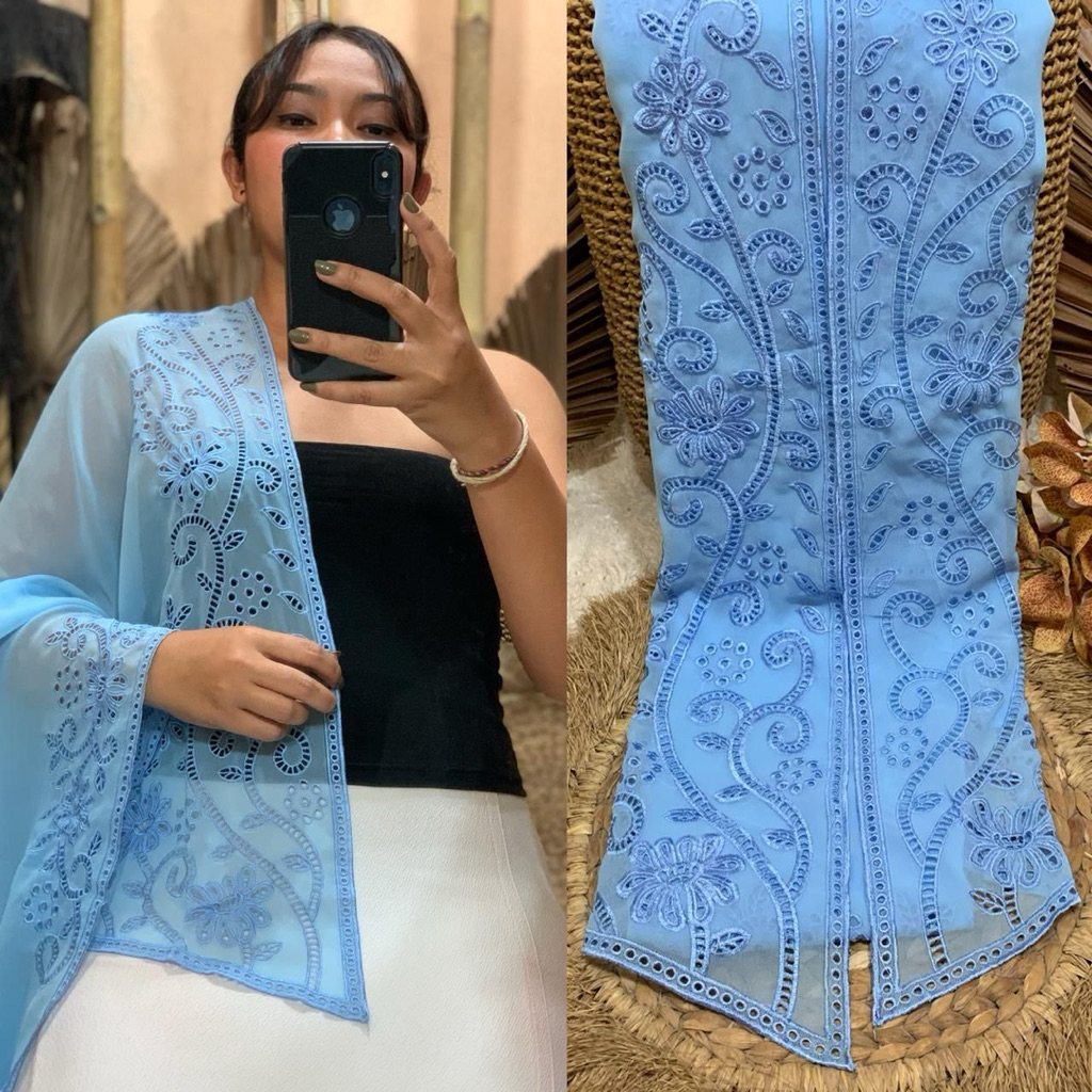 Kain kebaya bordir bali motif terbaru terlaris termurah bahan kebaya bordir bali bahan kebaya encim 
