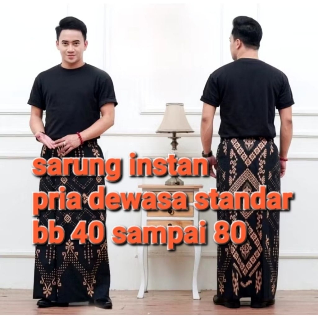 sarung instan pria dewasa premium sarung rok pria dewasa ukuran standar