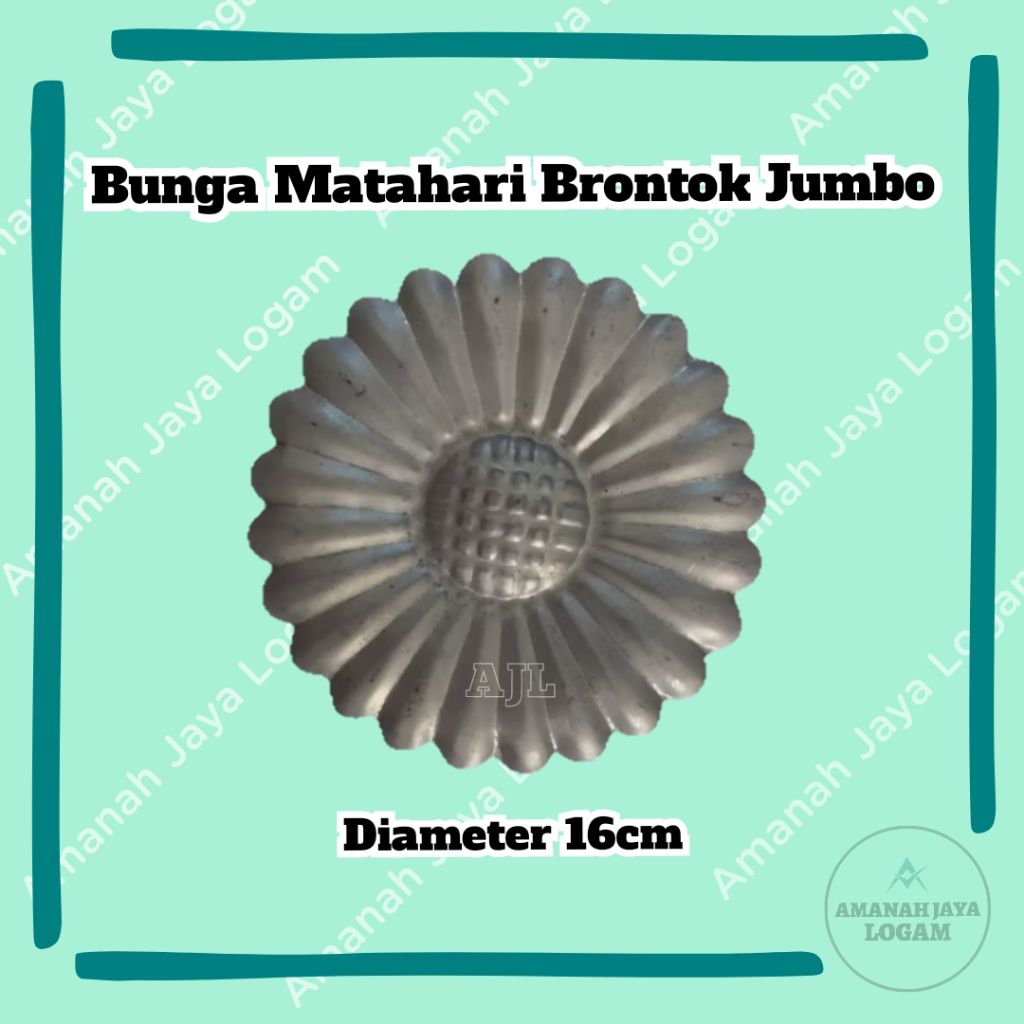 Bunga Matahari Brontok Jumbo // Aksesoris Ornamen Pagar Besi