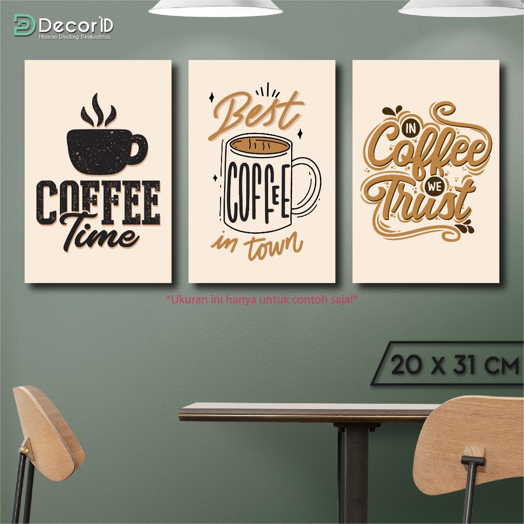 Hiasan Dinding Cafe Tema Kopi Walldecor Poster Kayu Coffee Dekorasi Ruangan Aesthetic