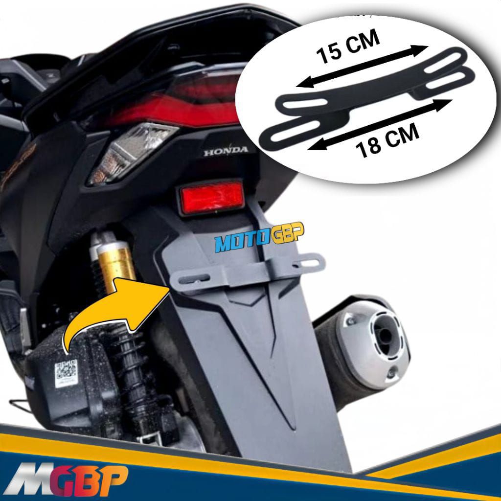 Breket Dudukan Plat Nomor PCX  150 PCX 160 Bahan Besi Tebal Depan Belakang