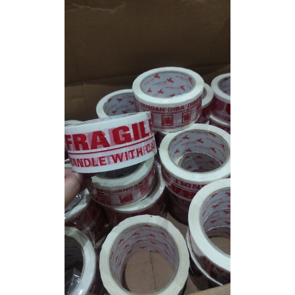 Sale Lakban Fragile Putih 80yard 48mm