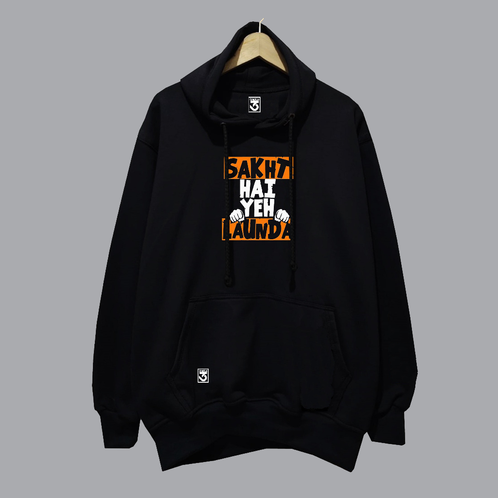 hoodie distro original premium hitam naonya authentic sablon sakht hai yeh launda