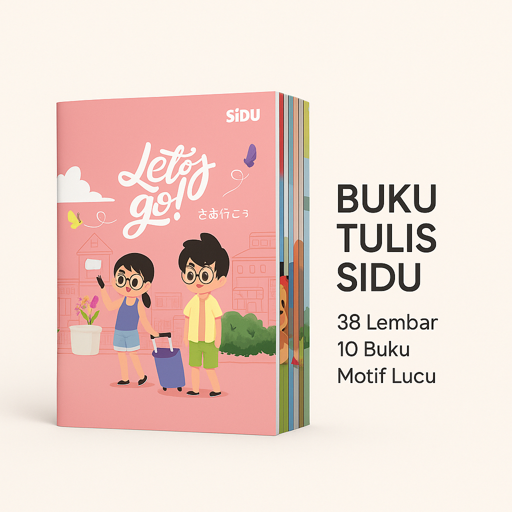 

Buku Tulis Sekolah Sinar Dunia (SIDU) 38 Lembar 1 Pack (isi 10) Kertas Halus Tebal Cover Motif