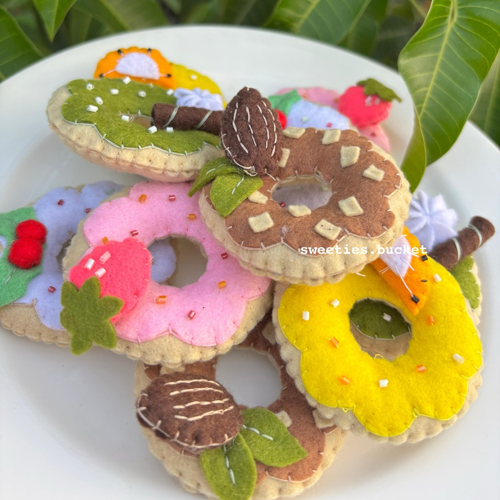 Replika Donat Flanel || Mainan Edukasi Donat Flanel || Aplikasi Flanel Donat || Souvenir Flanel || H
