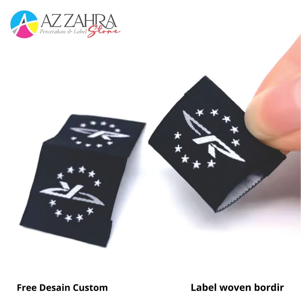 

Label woven damask / bordir / label baju / label hijab / label woven bordir / label ukuran 4x5 cm