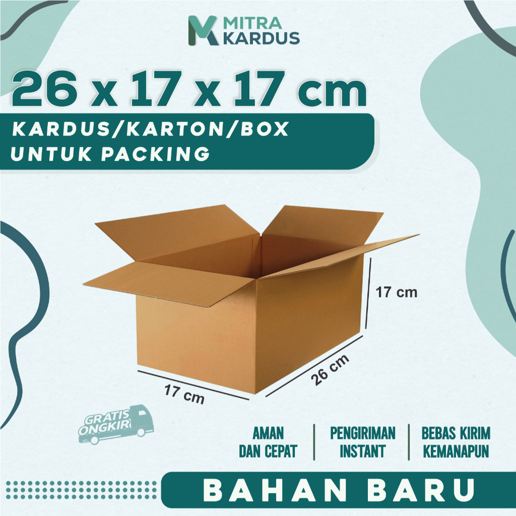 

kardus packing 26x17x17 cm / box karton corrugated single wall premium / Box Packing packing online