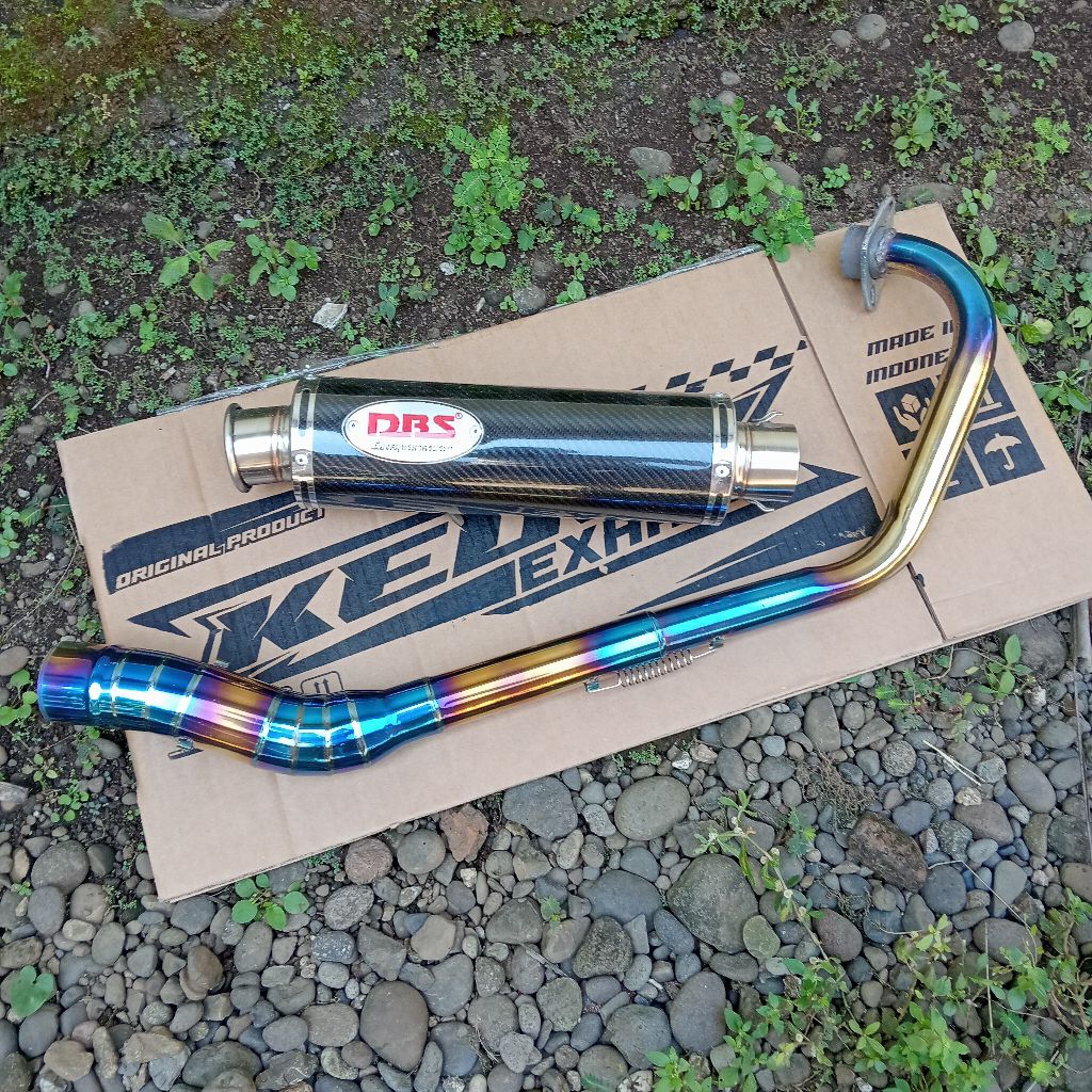 knalpot racing DBS carbon leher bluemoon fullset Vixion Fu gsx Sonic Tiger MP R15 Byson xabre MP
