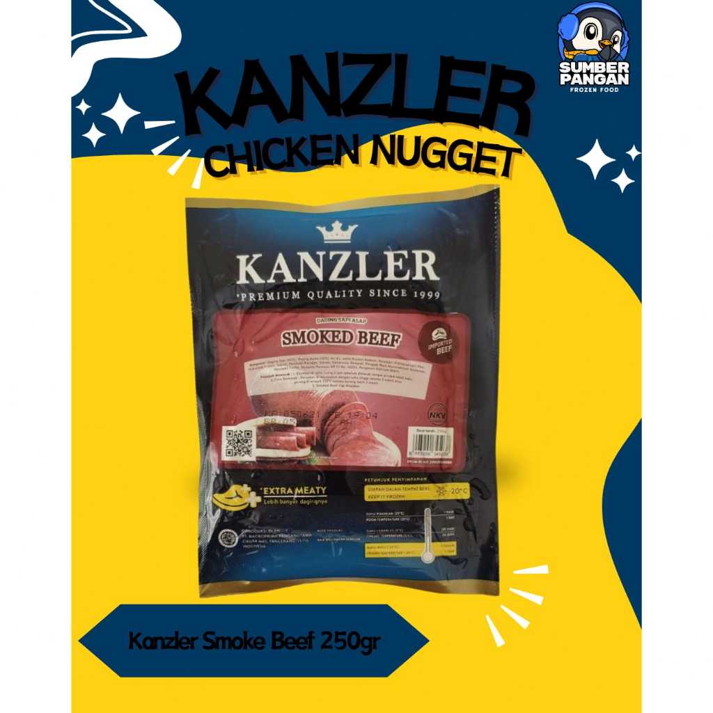 

KANZLER SMOKED BEEF 250 GR - DAGING SAPI IRIS ASAP / Smoked Beef