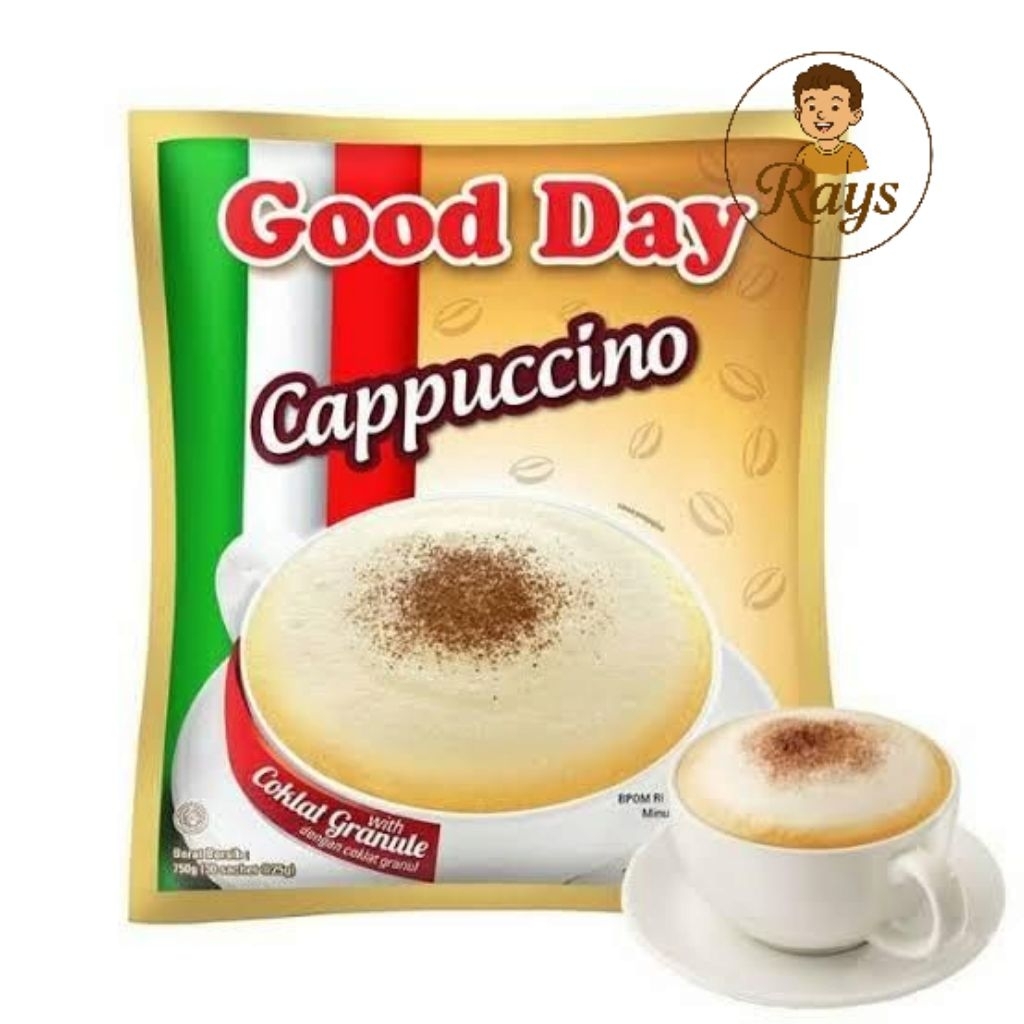 

Good Day Cappuccino kopi instan 1 renceng @10 pcs