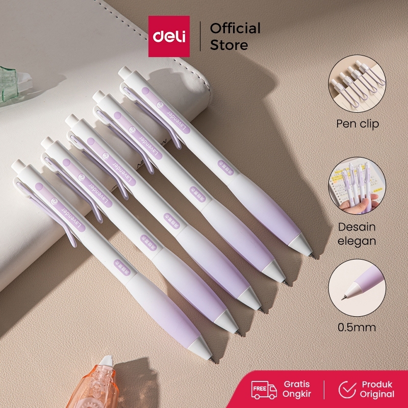 

Deli Scented Gel Pen Tinta Hitam 0.5mm Pulpen Wangi Buah Aroma Segar Comfortable Grip SA361