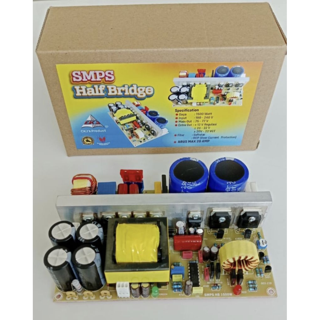 SWITCHING SMPS HALF BRIDGE CKJ 75 - 77 VDC PCB FIBER