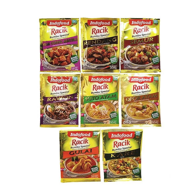 

Indofood Racik Bumbu Spesial Instan 45G - 1pcs Rawon/Rendang/Gule/Soto