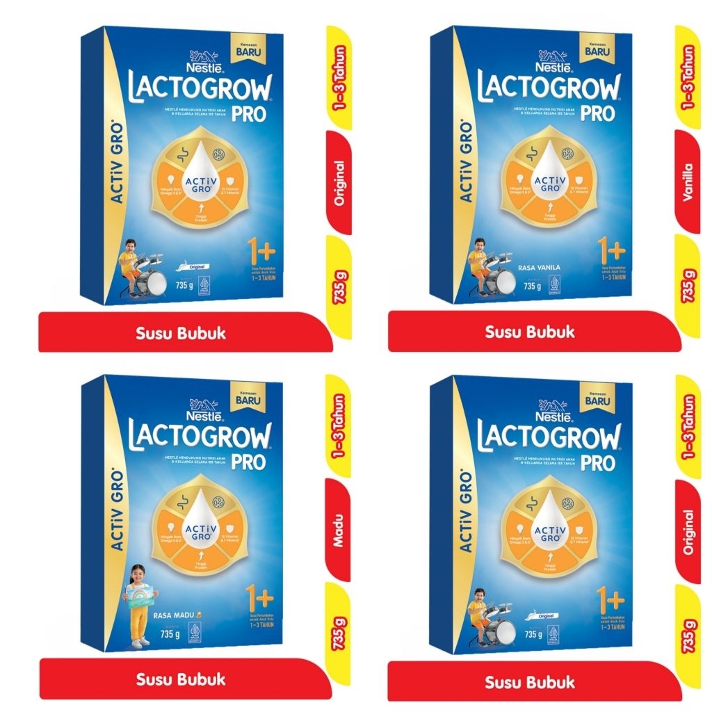 

LACTOGROW 3/ PRO 1+ SUSU BUBUK PERTUMBUHAN 1-3TAHUN 735G