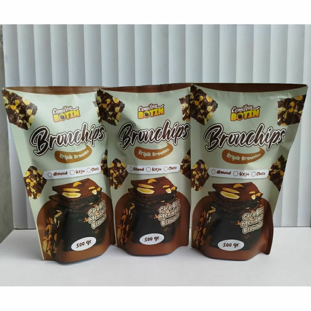 

keripik brownies Brownies kering Bronchips nyoklat 100gr